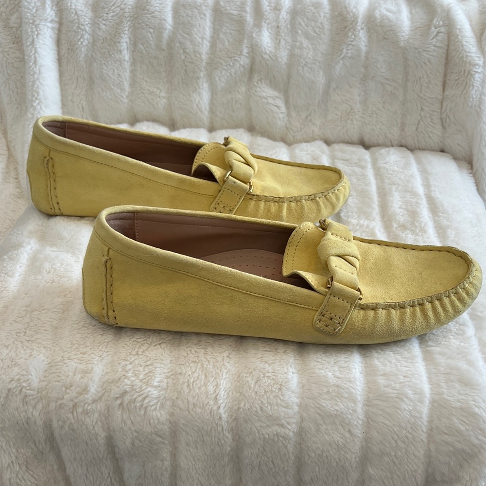Cole Haan Lemon Suede Knot Loafers - Picture 7 of 8